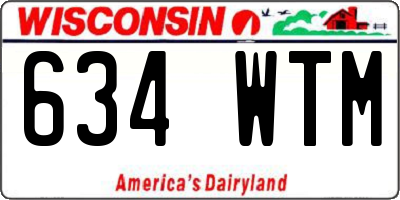 WI license plate 634WTM