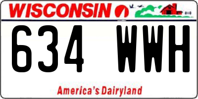 WI license plate 634WWH