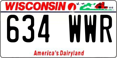 WI license plate 634WWR