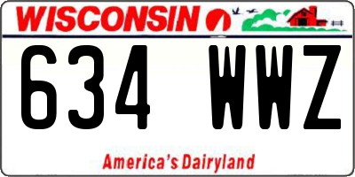 WI license plate 634WWZ
