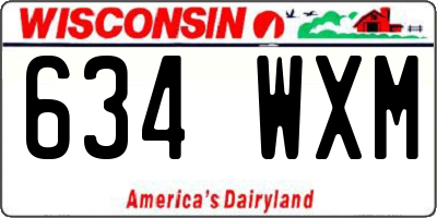 WI license plate 634WXM