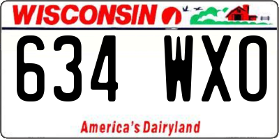 WI license plate 634WXO