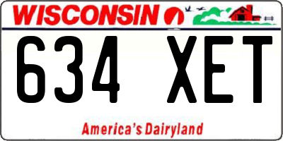 WI license plate 634XET