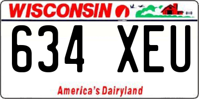 WI license plate 634XEU
