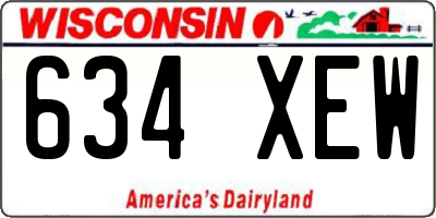 WI license plate 634XEW