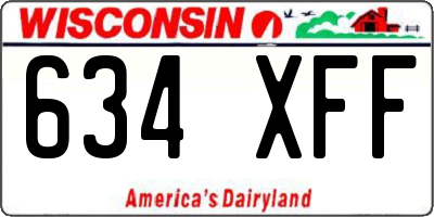 WI license plate 634XFF
