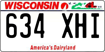 WI license plate 634XHI