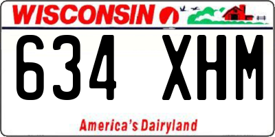 WI license plate 634XHM