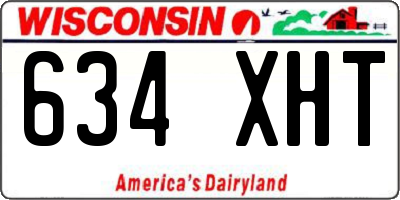 WI license plate 634XHT