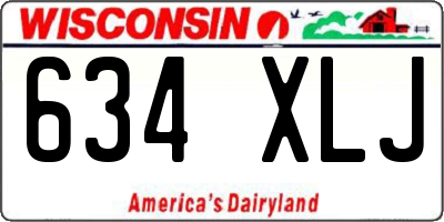 WI license plate 634XLJ