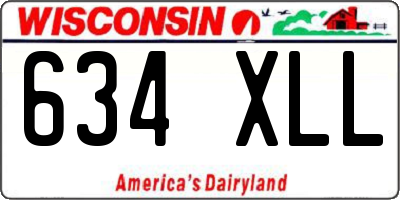 WI license plate 634XLL