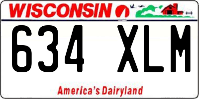 WI license plate 634XLM