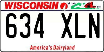 WI license plate 634XLN