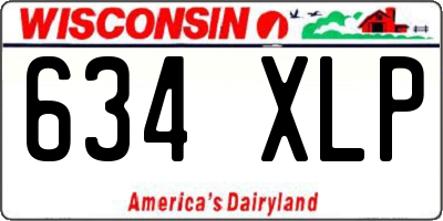 WI license plate 634XLP