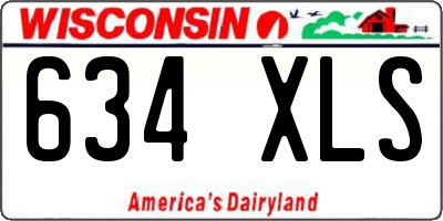 WI license plate 634XLS