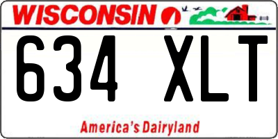 WI license plate 634XLT