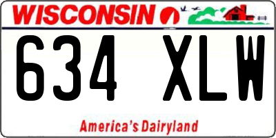 WI license plate 634XLW
