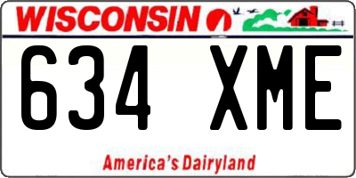 WI license plate 634XME