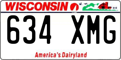 WI license plate 634XMG