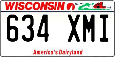 WI license plate 634XMI