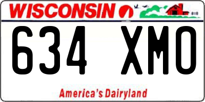 WI license plate 634XMO
