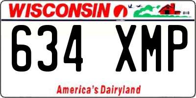 WI license plate 634XMP