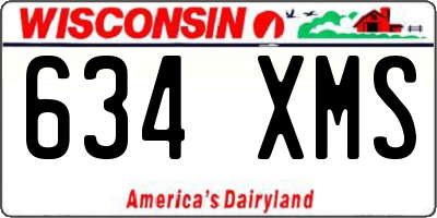 WI license plate 634XMS