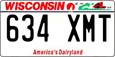 WI license plate 634XMT
