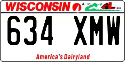 WI license plate 634XMW