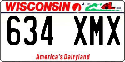 WI license plate 634XMX