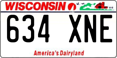 WI license plate 634XNE