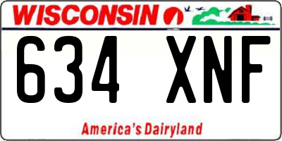 WI license plate 634XNF