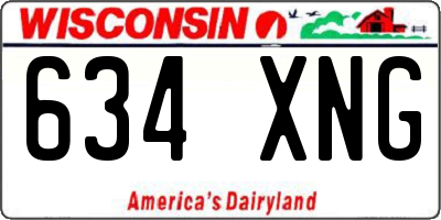 WI license plate 634XNG