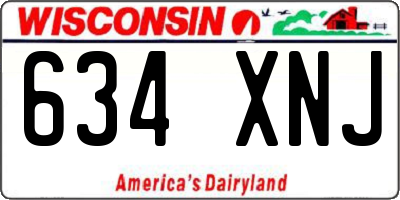 WI license plate 634XNJ