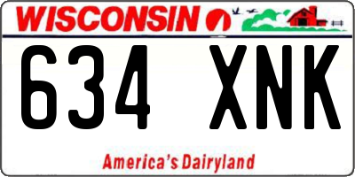 WI license plate 634XNK