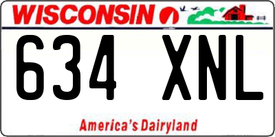 WI license plate 634XNL