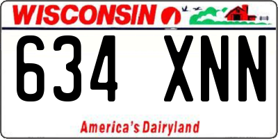 WI license plate 634XNN