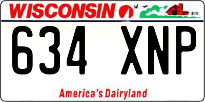 WI license plate 634XNP