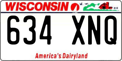 WI license plate 634XNQ