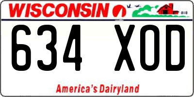 WI license plate 634XOD