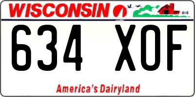 WI license plate 634XOF
