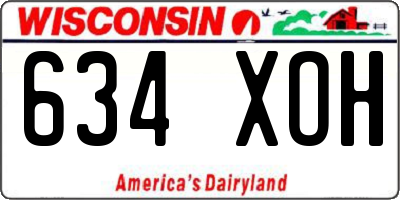 WI license plate 634XOH