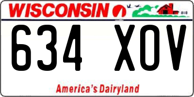 WI license plate 634XOV