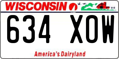 WI license plate 634XOW