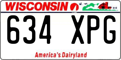 WI license plate 634XPG