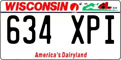 WI license plate 634XPI