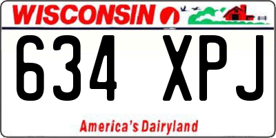 WI license plate 634XPJ
