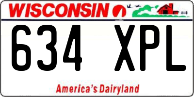 WI license plate 634XPL