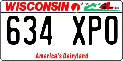 WI license plate 634XPO