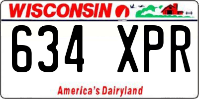 WI license plate 634XPR